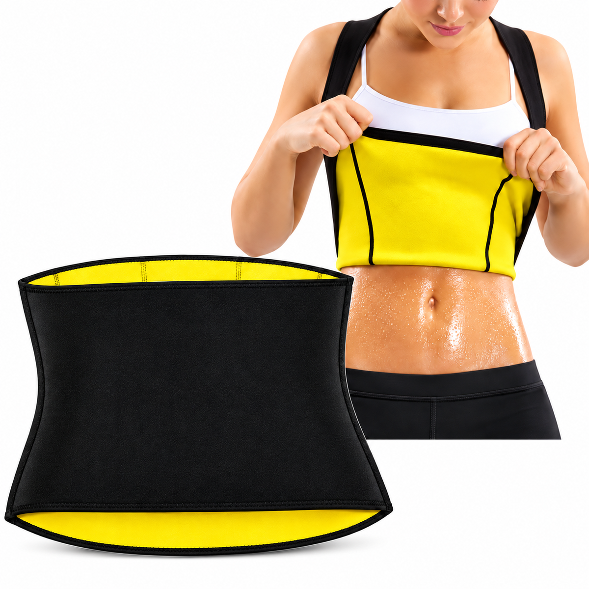 Hot Shaper Sweat Belt for Men & Women | BodyNexa Waist Trimmer & Body Shaper